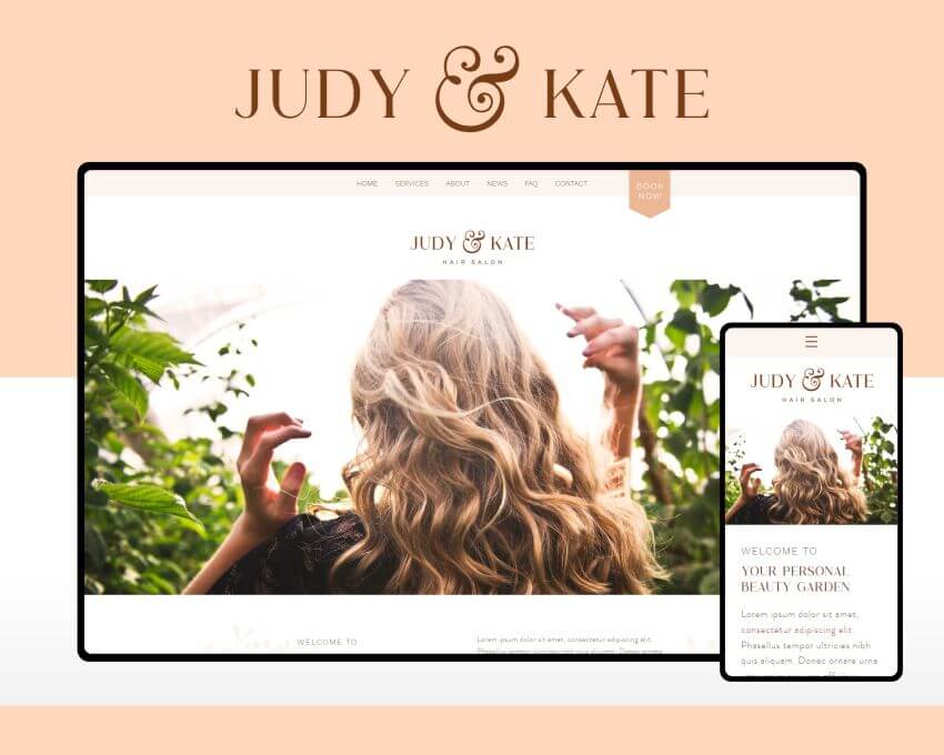 Judy & Kate - Wix Website Template Design for Hair and Beauty Salons - Sombras Blancas Art & Design Judy & Kate - Wix Website Template Design for Hair and Beauty Salons - Sombras Blancas Art & Design